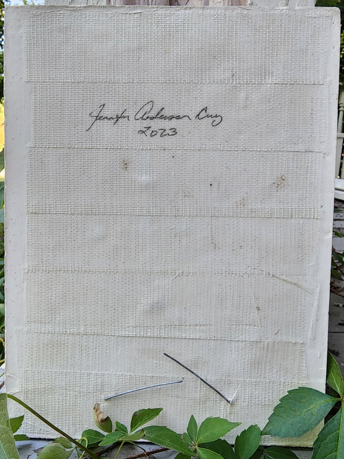 Plaster Botanical Bas Relief Artwork