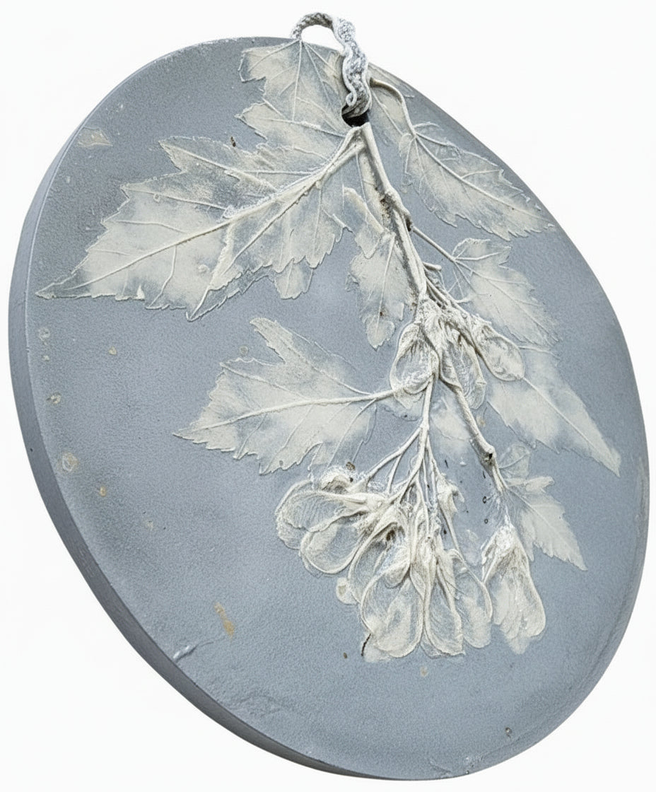 Plaster Botanical Bas Relief Artwork