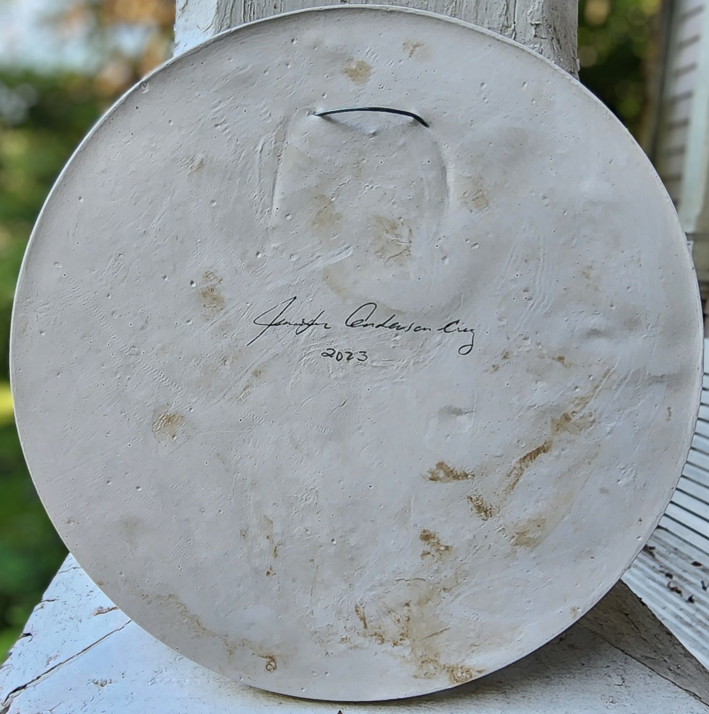 Plaster Botanical Bas Relief Artwork