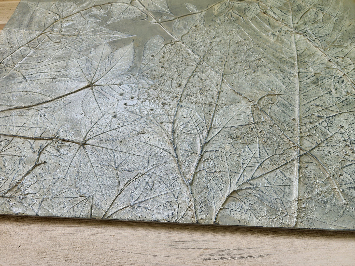 Plaster Botanical Bas Relief Artwork