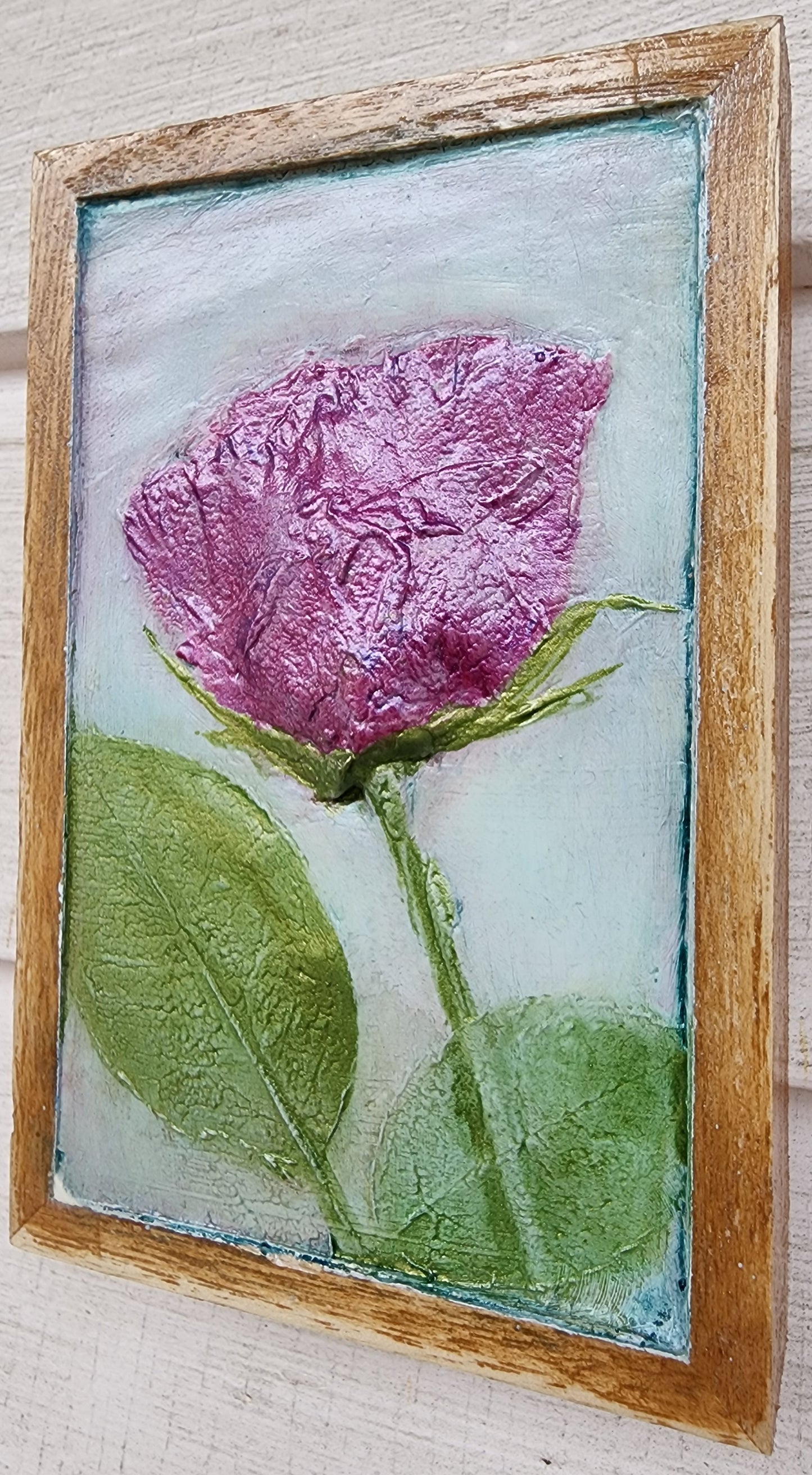 Plaster Botanical Bas Relief Artwork