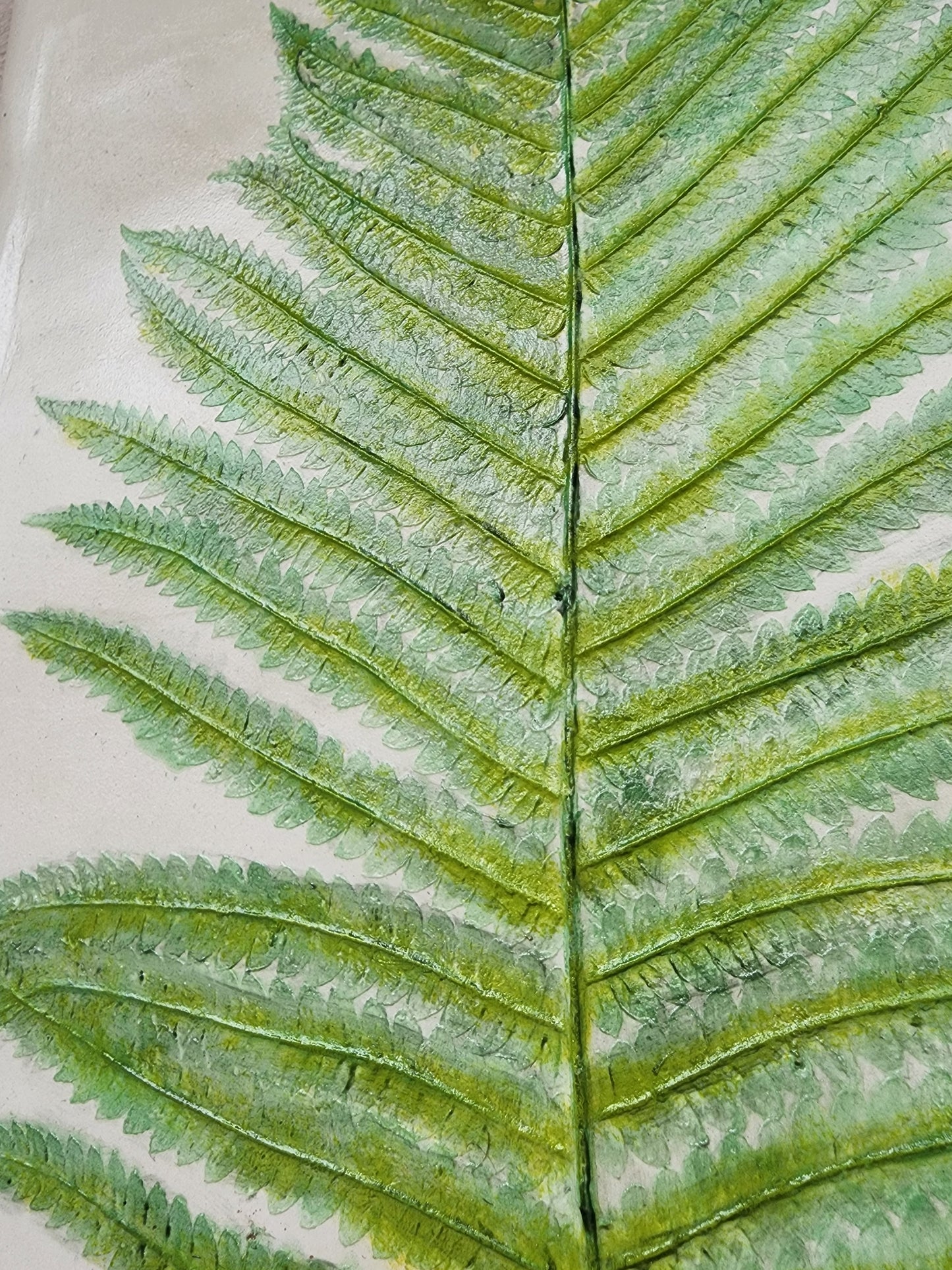 Plaster Botanical Bas Relief Artwork