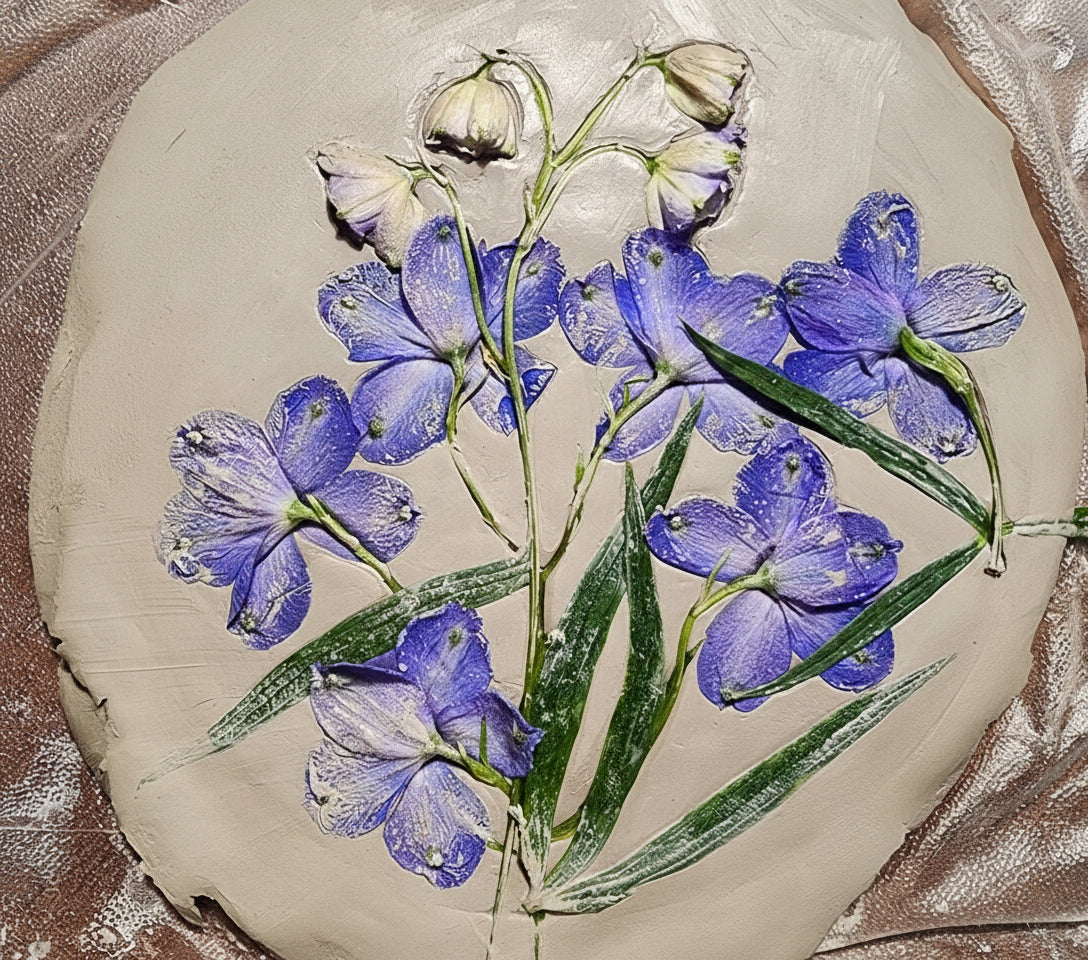Plaster Botanical Bas Relief Artwork