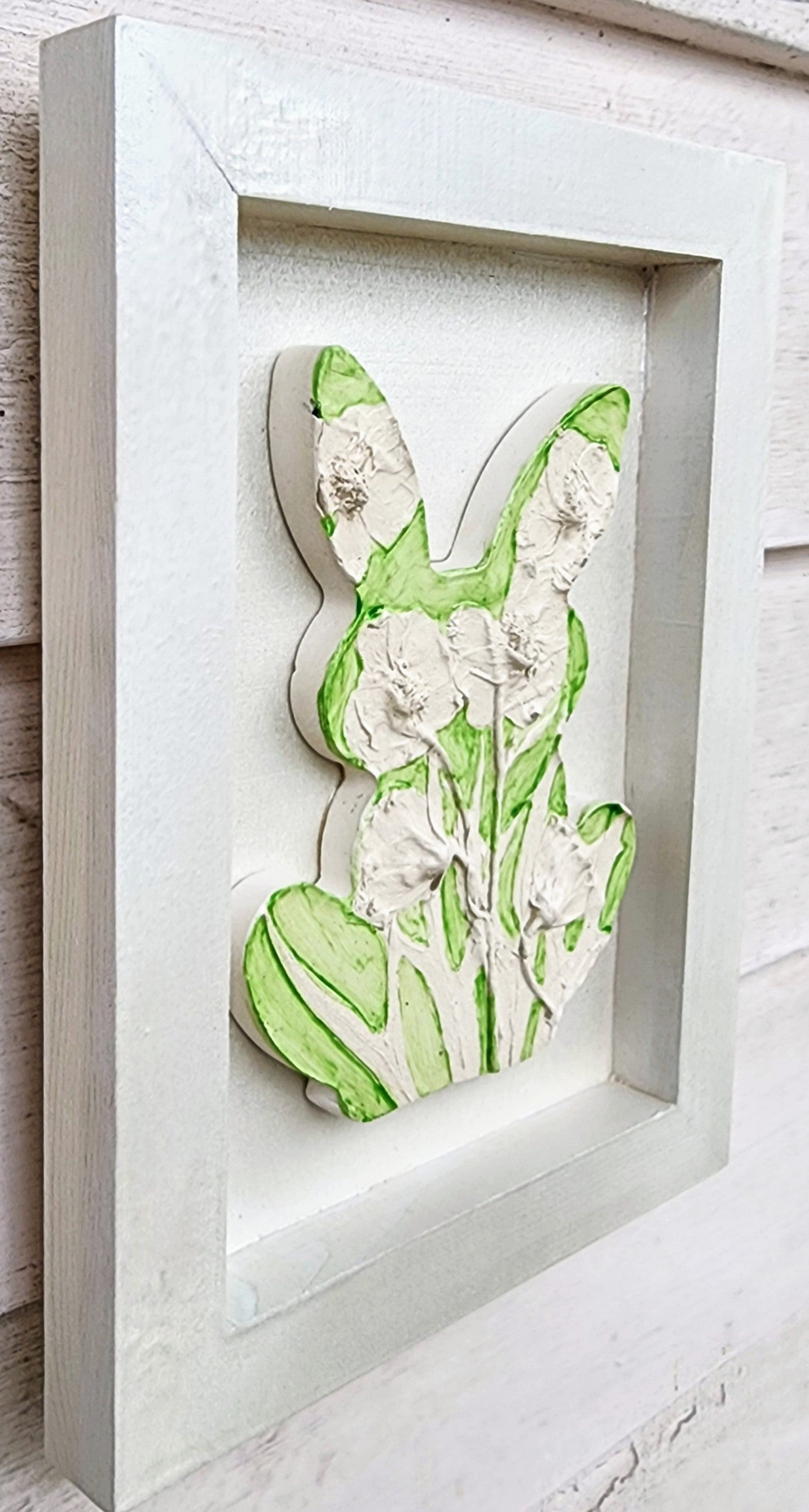 Plaster Botanical Bas Relief Artwork