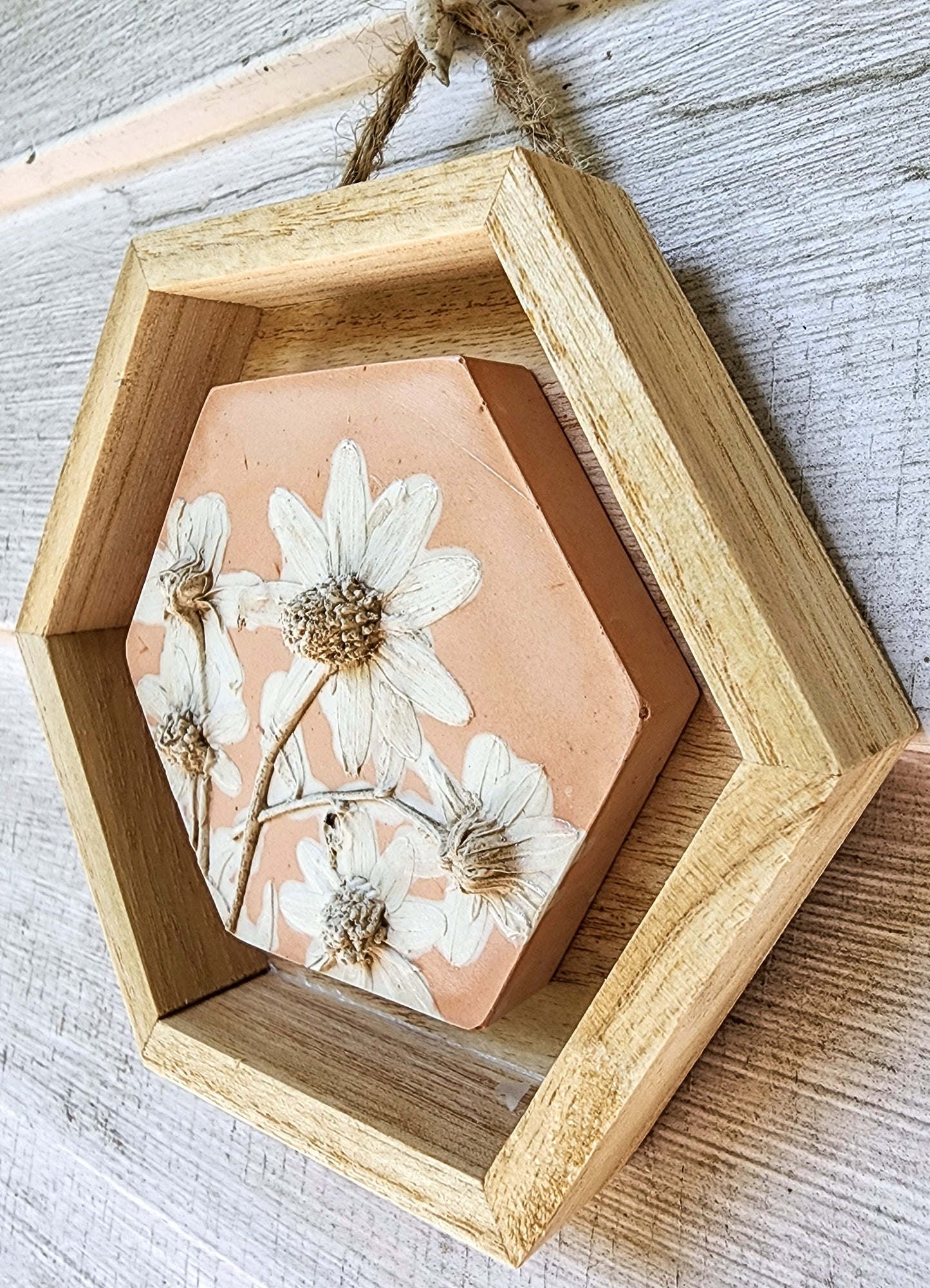 Plaster Botanical Bas Relief Artwork