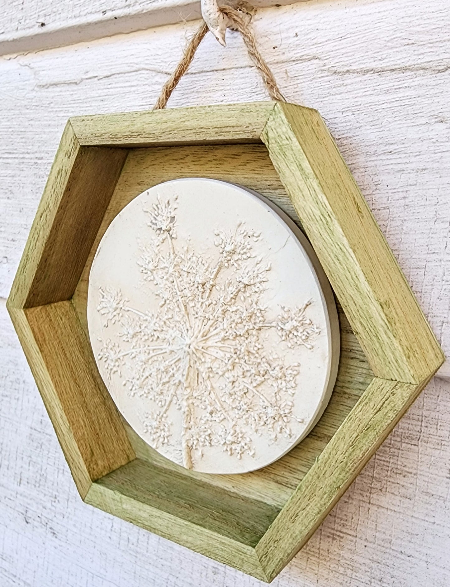 Plaster Botanical Bas Relief Artwork