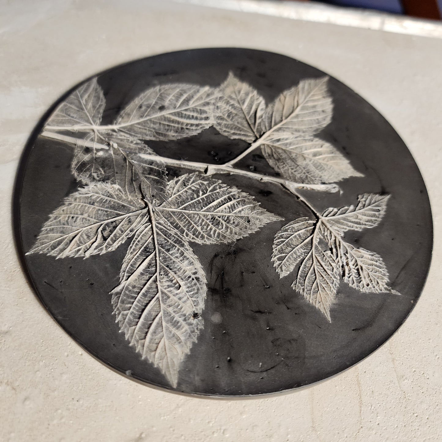 Plaster Botanical Bas Relief Artwork