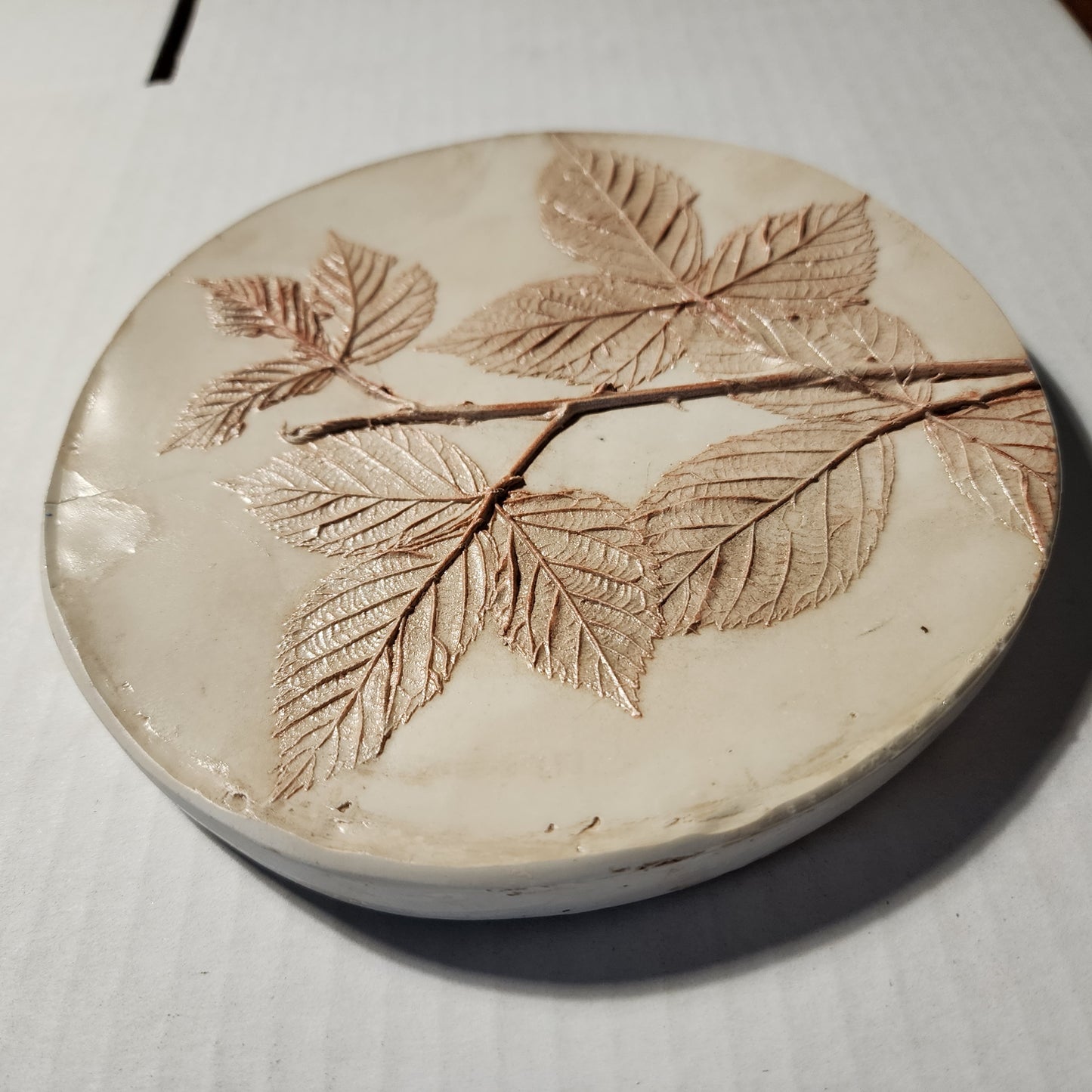 Plaster Botanical Bas Relief Artwork