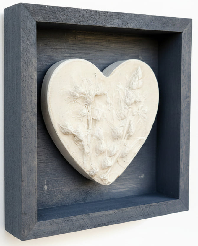 Plaster Botanical Bas Relief Artwork