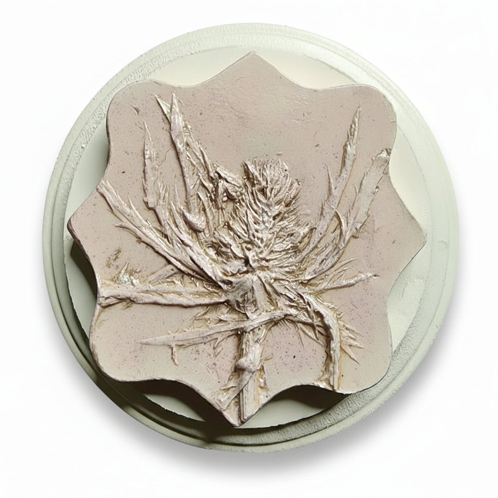Plaster Botanical Bas Relief Artwork
