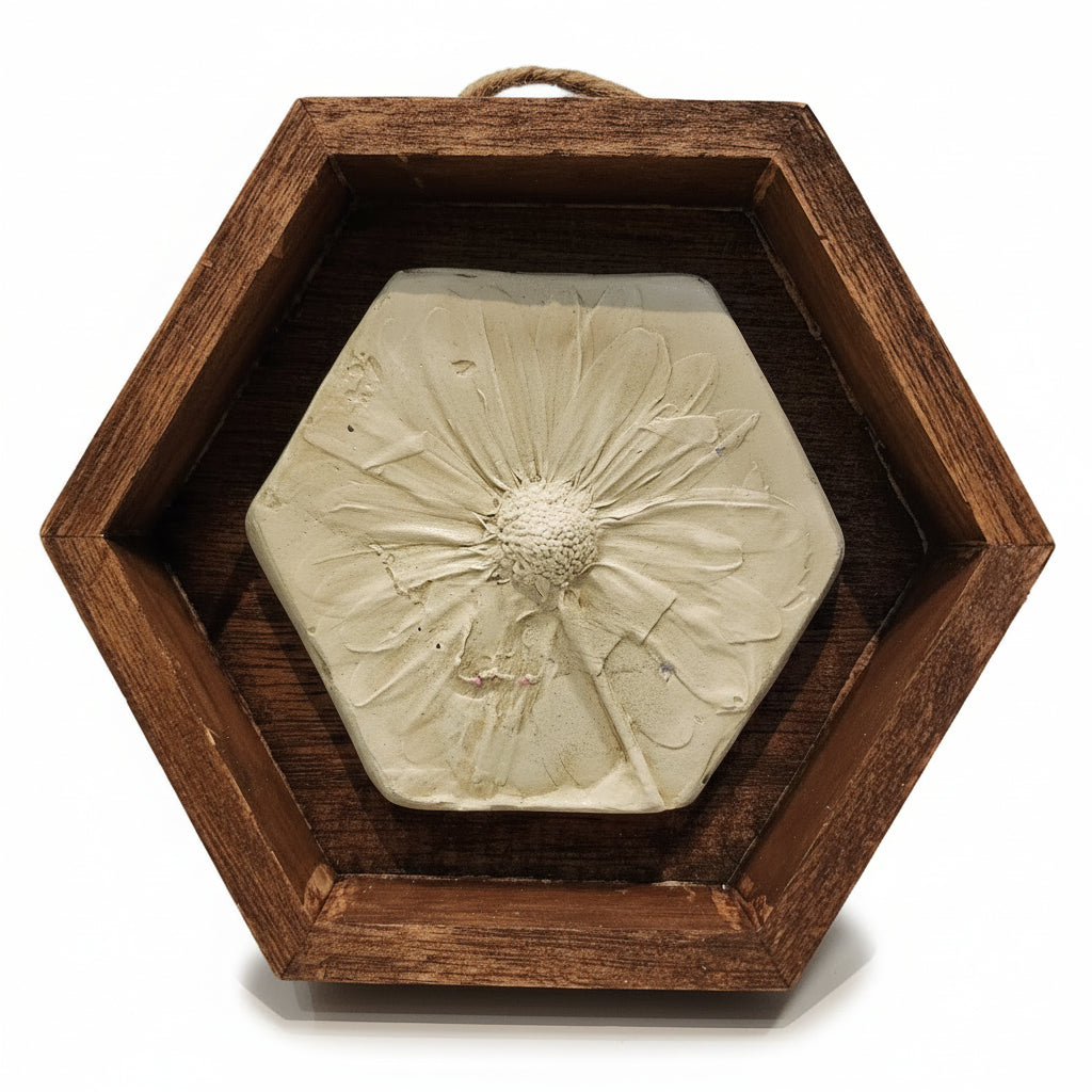 Plaster Botanical Bas Relief Artwork