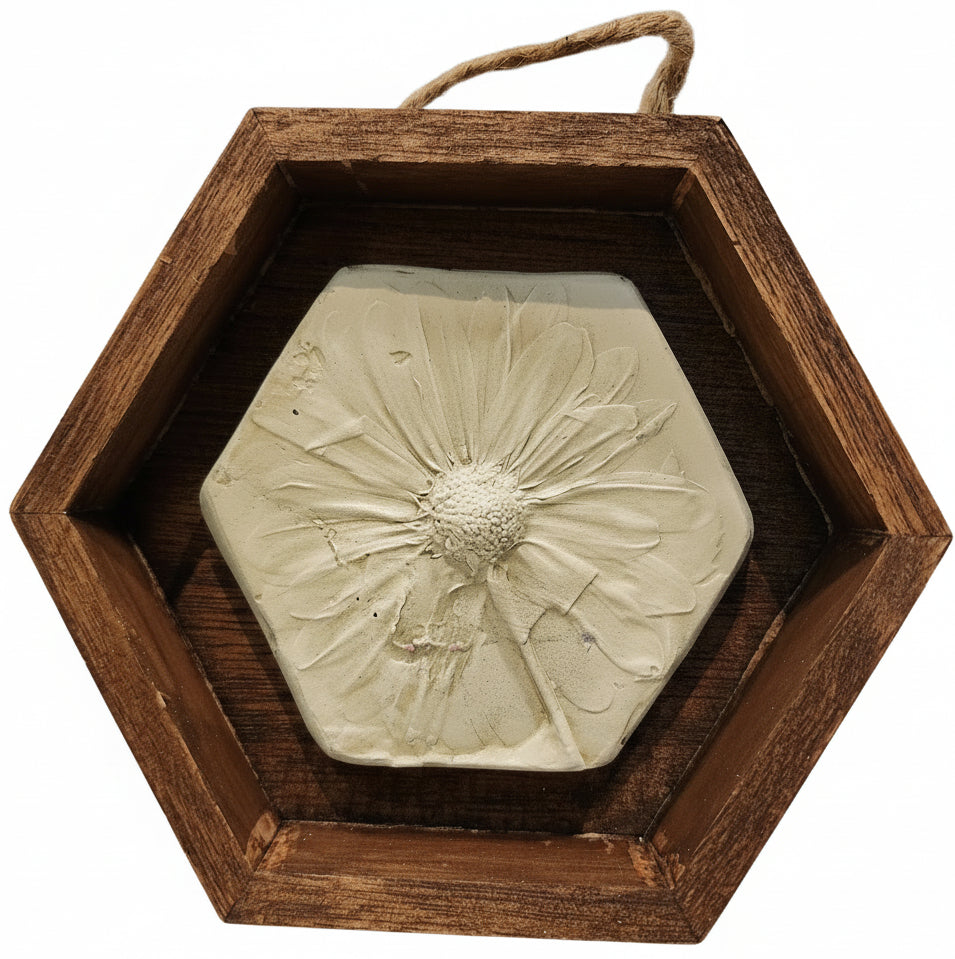 Plaster Botanical Bas Relief Artwork