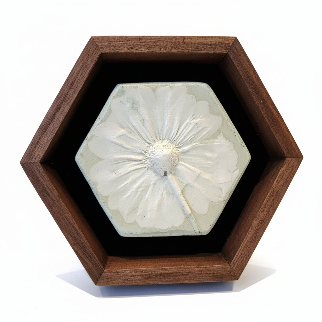 Plaster Botanical Bas Relief Artwork