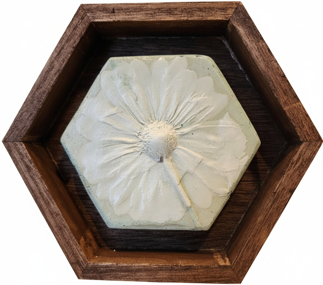 Plaster Botanical Bas Relief Artwork