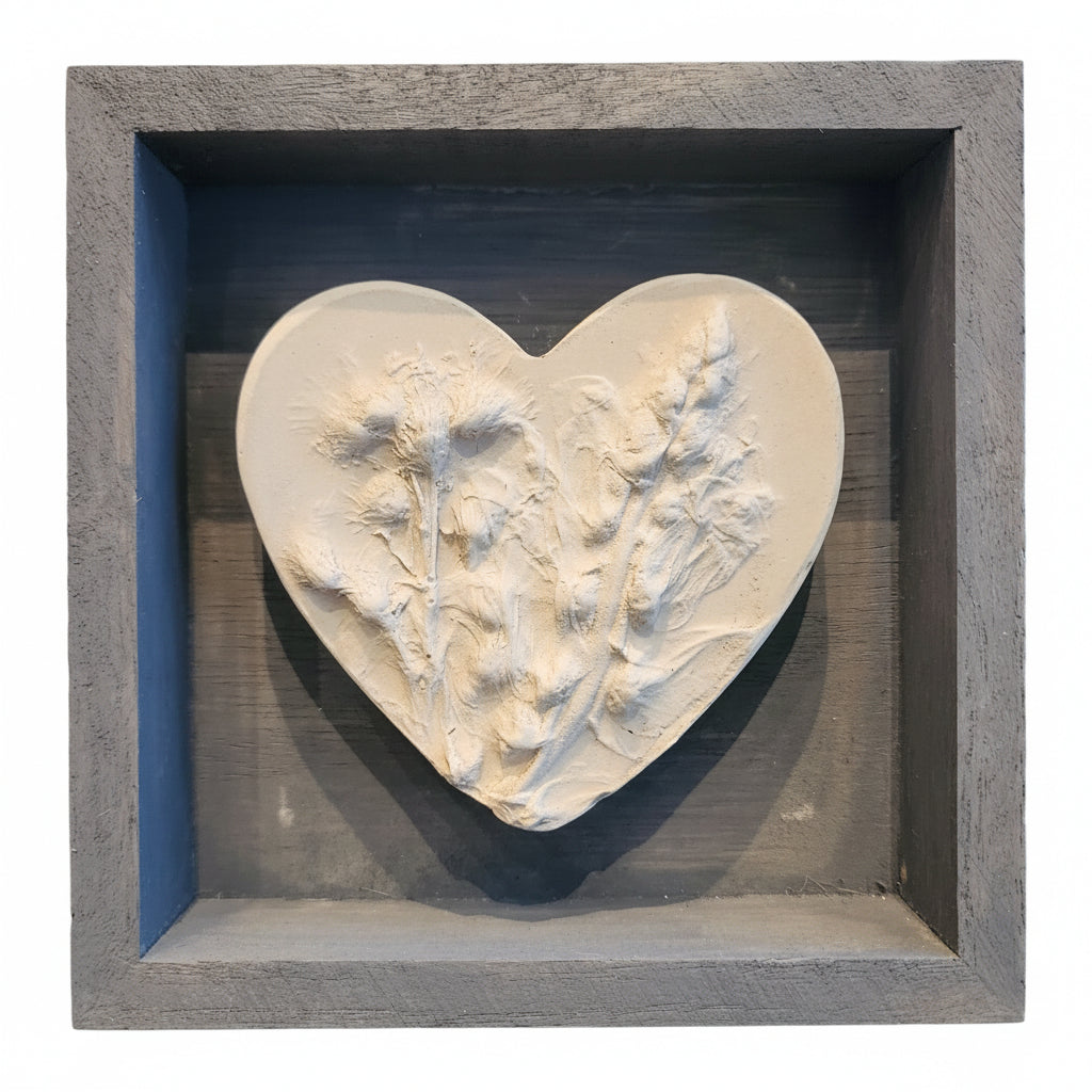 Plaster Botanical Bas Relief Artwork