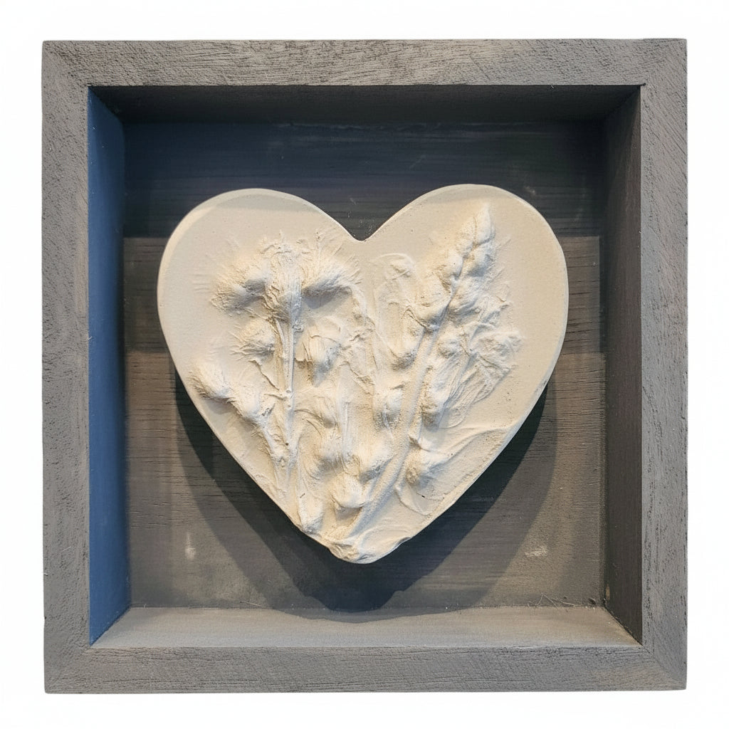 Plaster Botanical Bas Relief Artwork