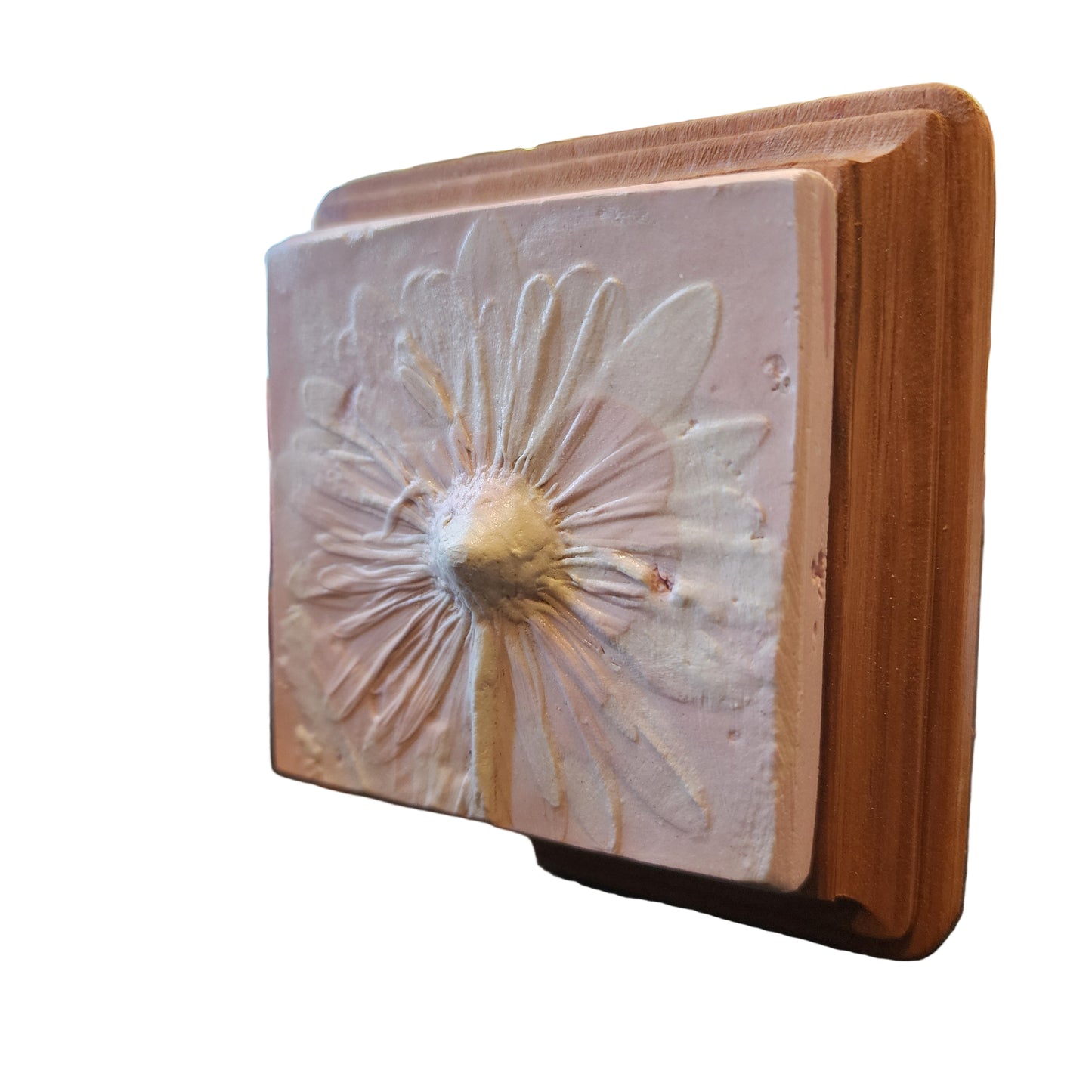 Plaster Botanical Bas Relief Artwork