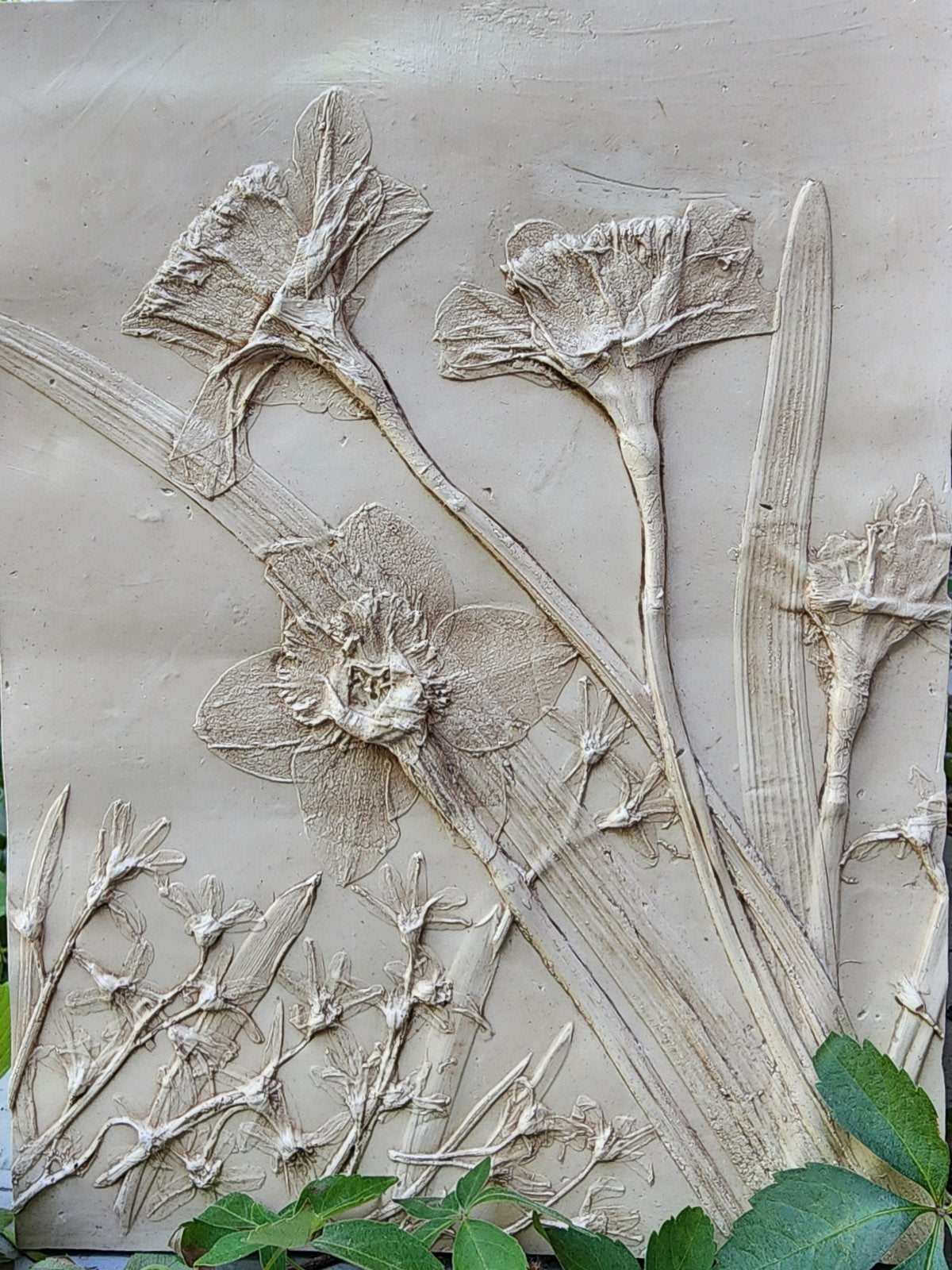 Botanical Bas Relief