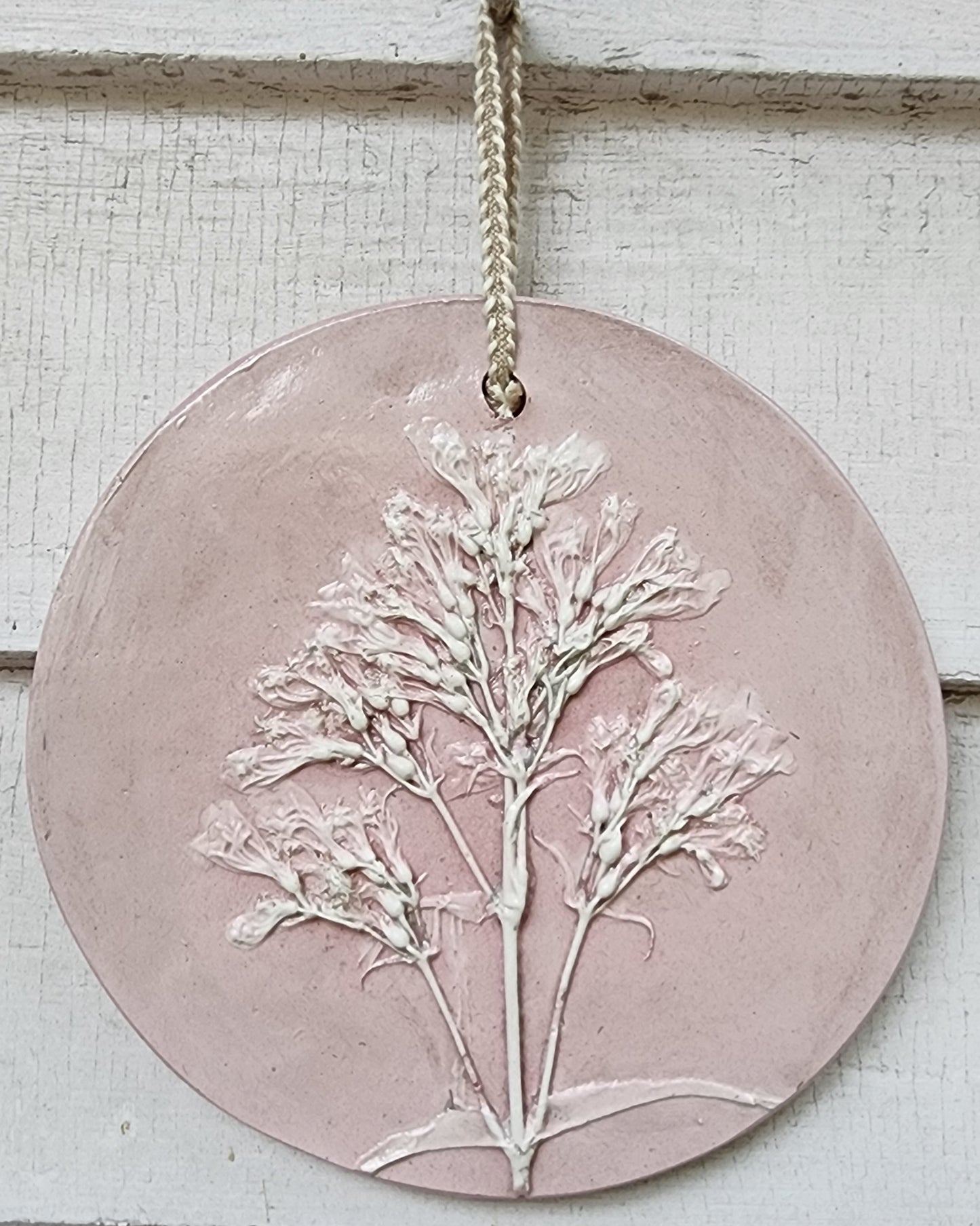 Plaster Botanical Bas Relief Artwork