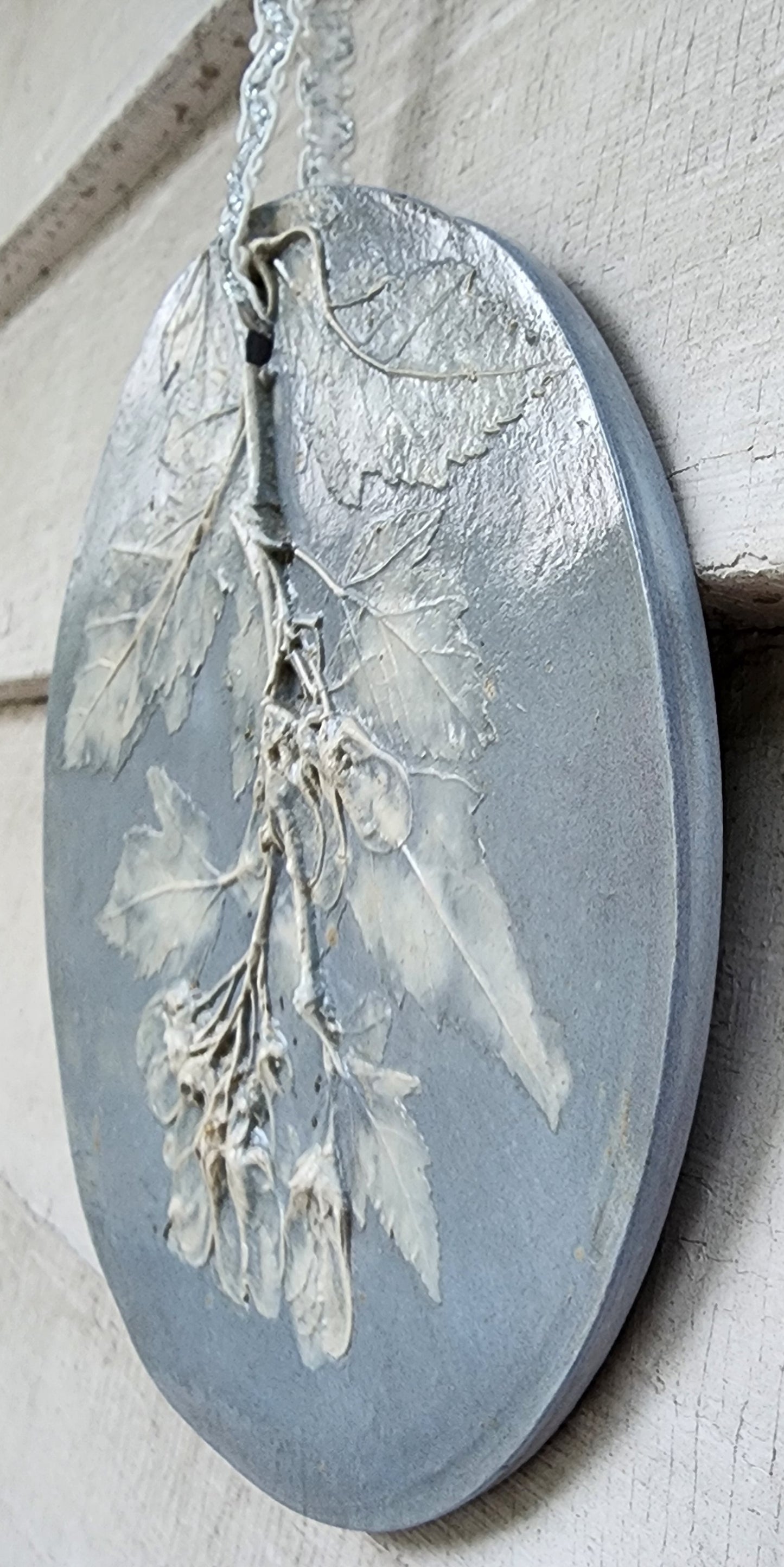 Plaster Botanical Bas Relief Artwork