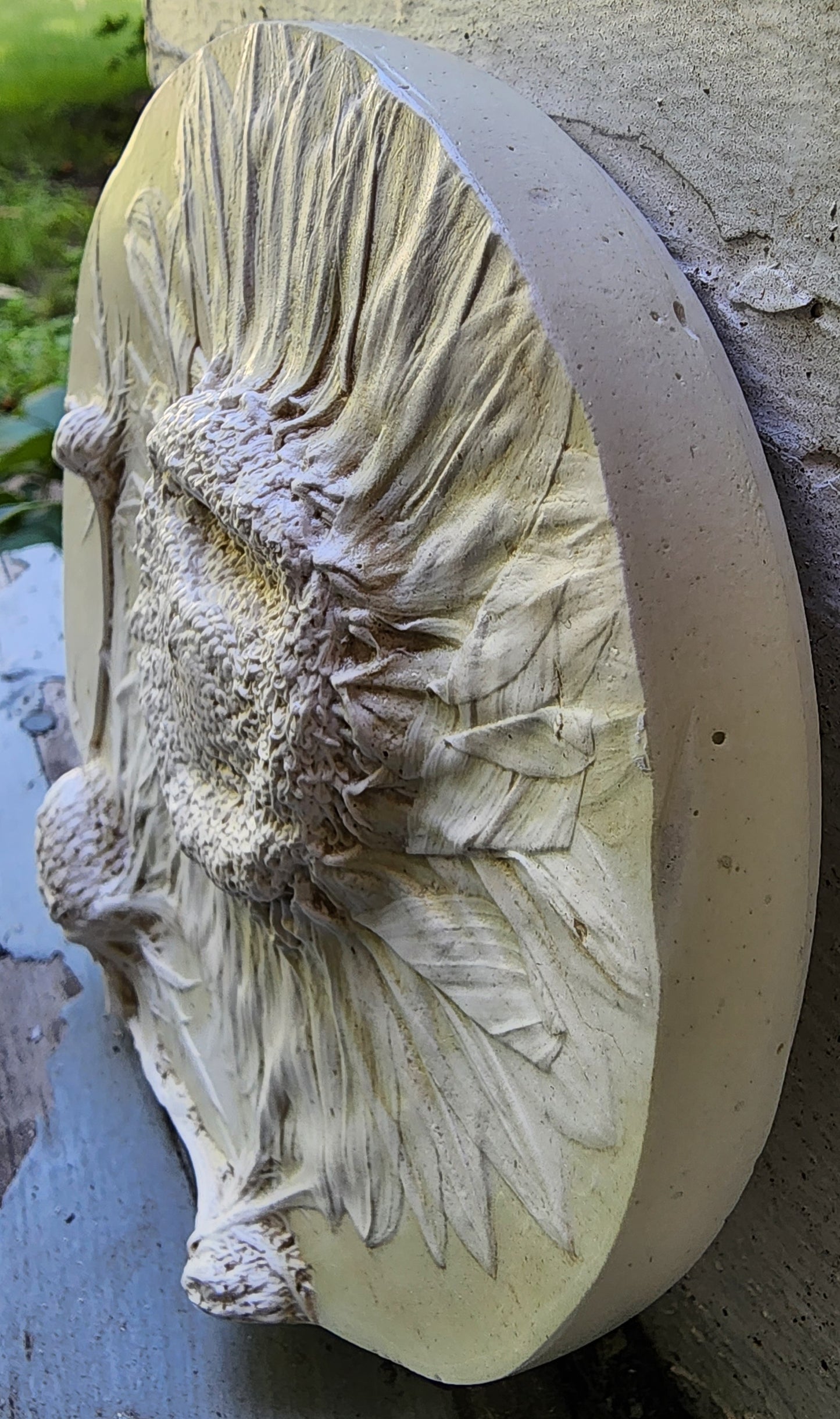 Plaster Botanical Bas Relief Artwork