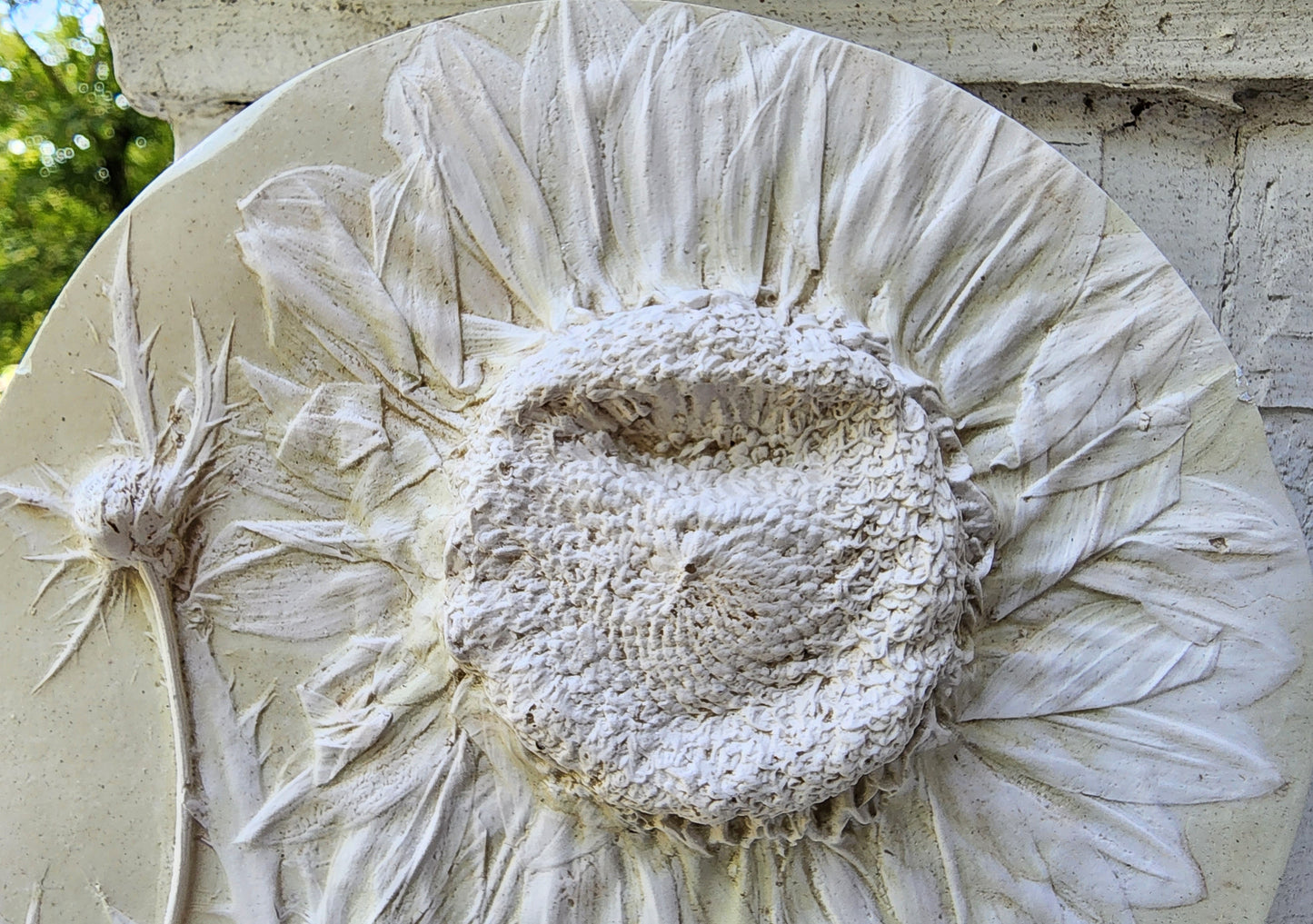 Plaster Botanical Bas Relief Artwork