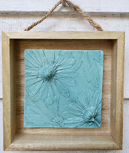 Plaster Botanical Bas Relief Artwork