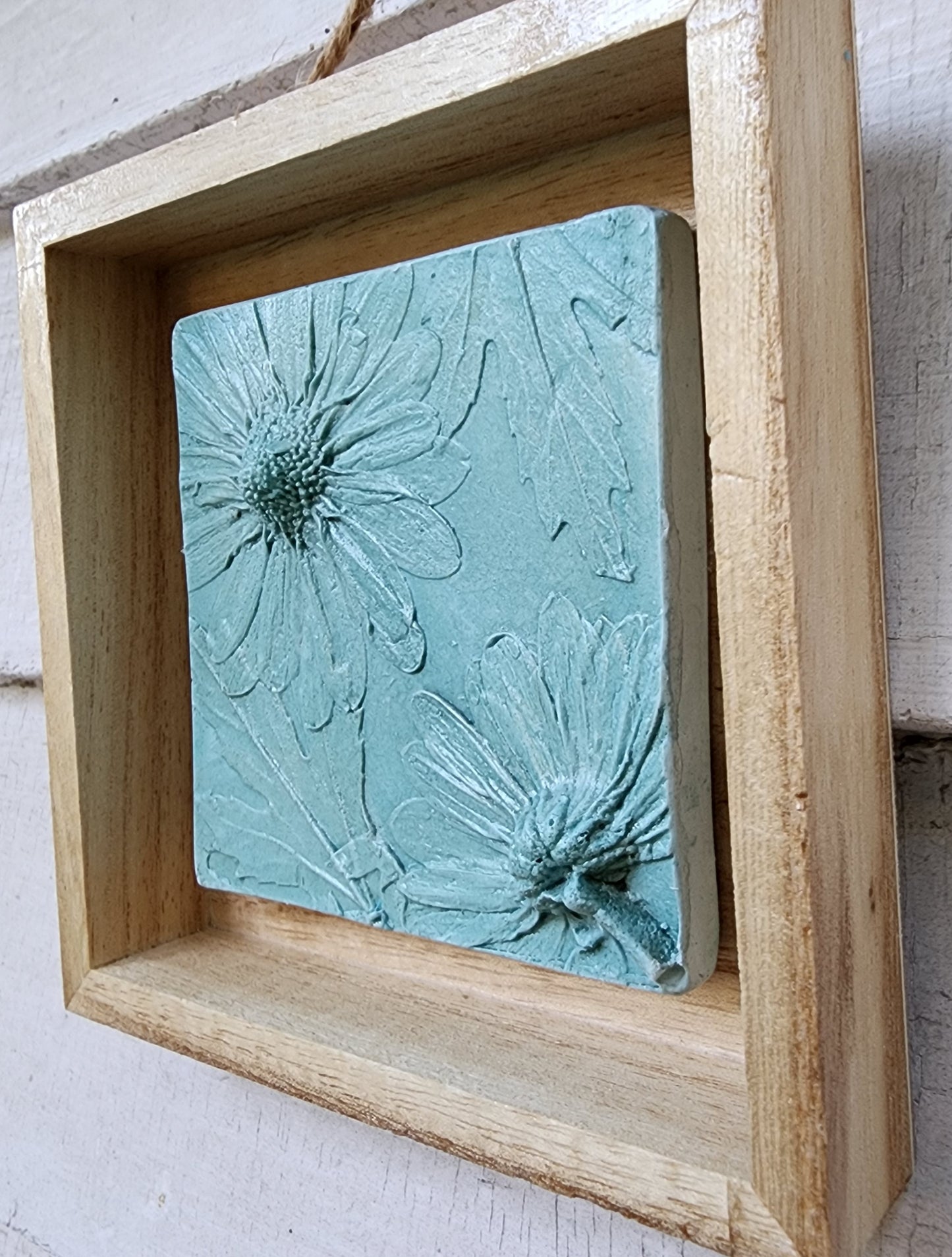 Plaster Botanical Bas Relief Artwork