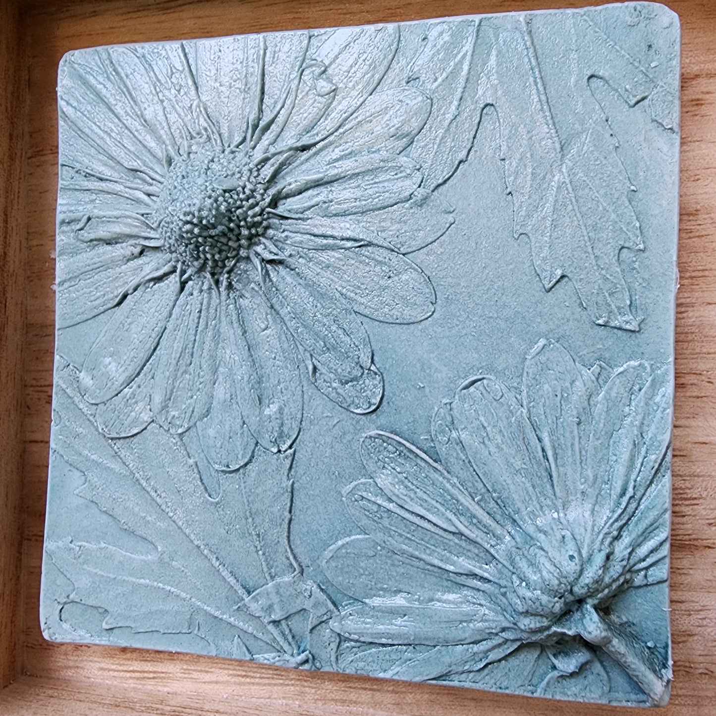 Plaster Botanical Bas Relief Artwork