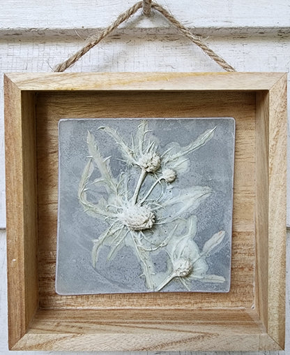 Plaster Botanical Bas Relief Artwork