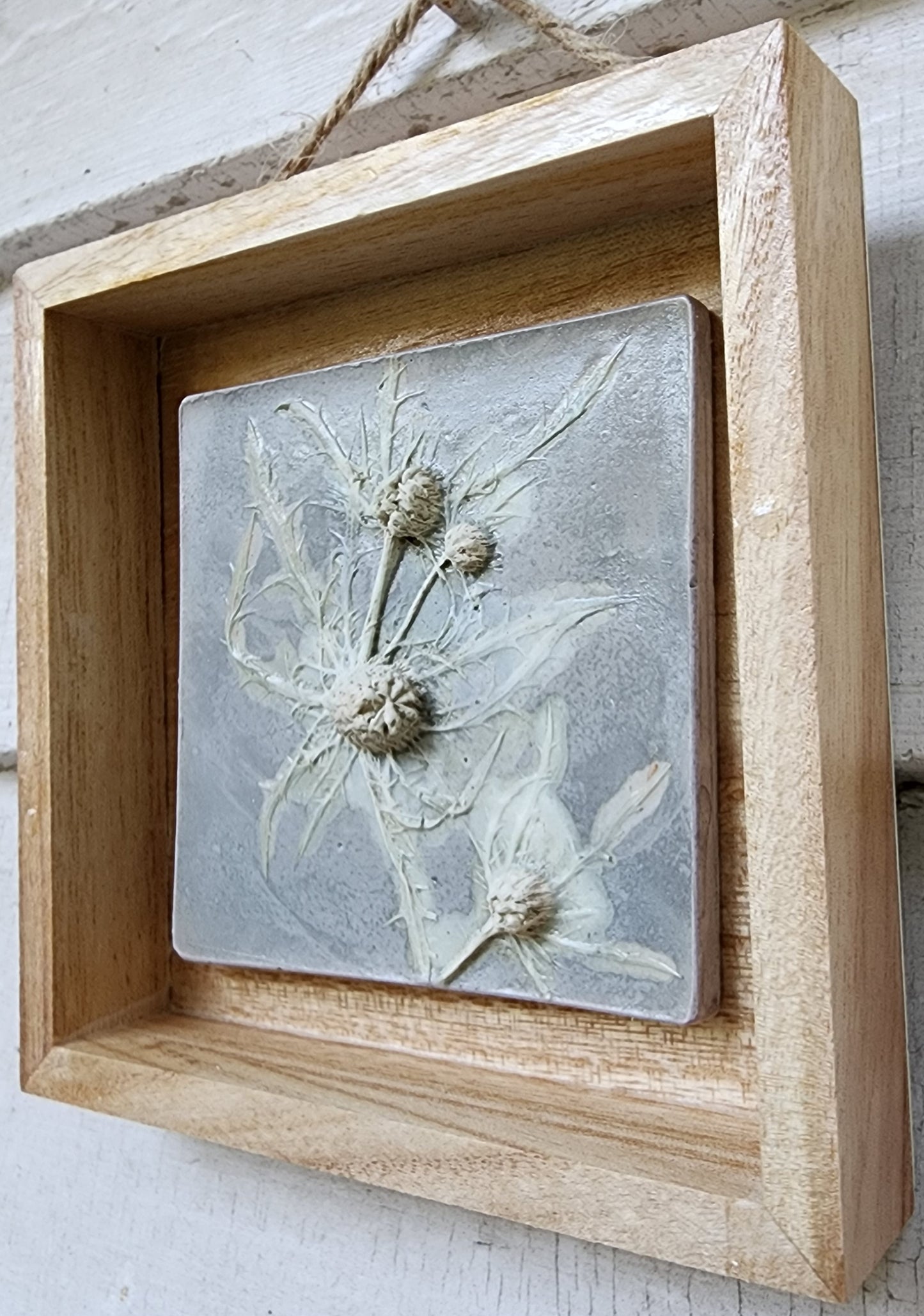 Plaster Botanical Bas Relief Artwork