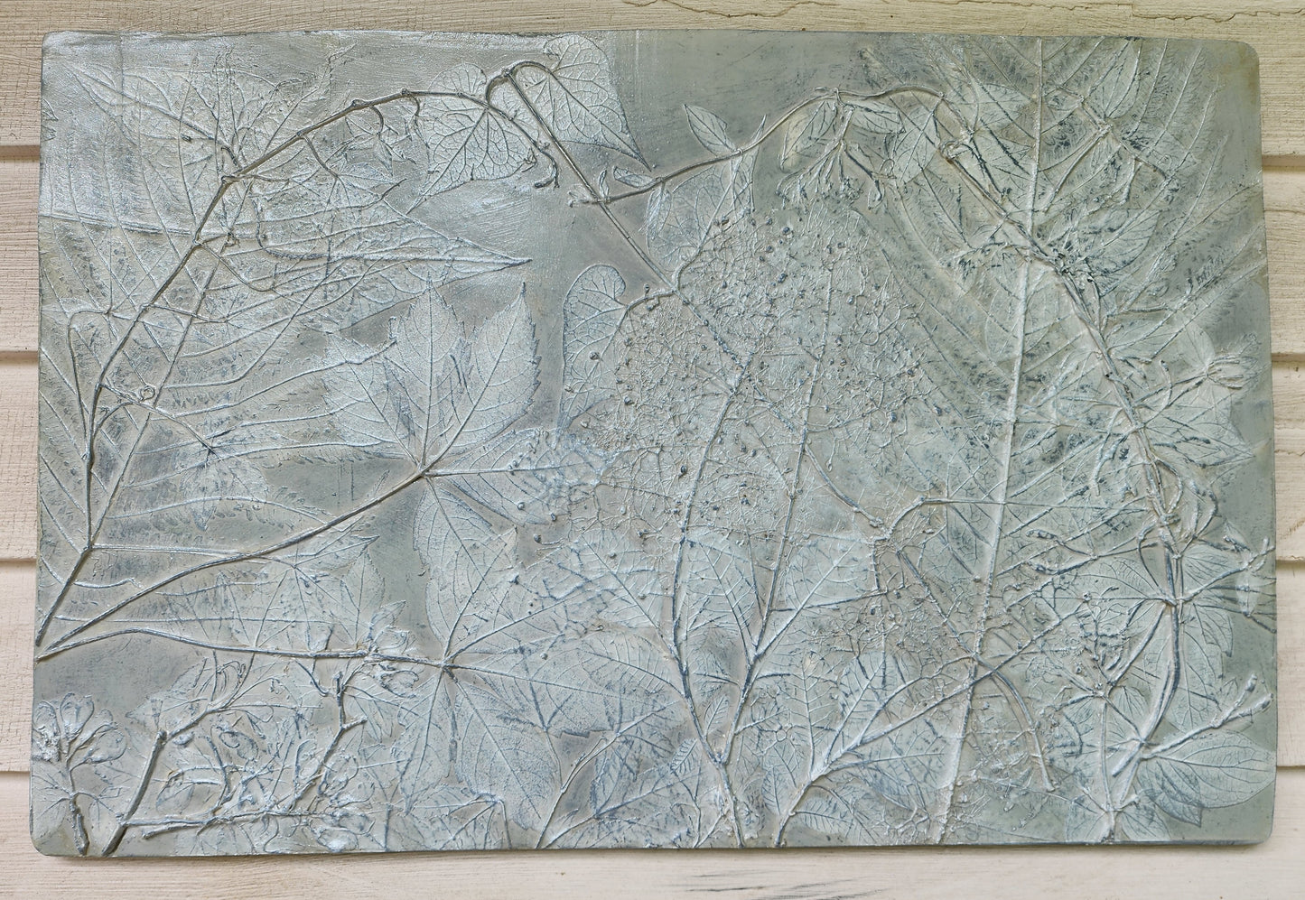 Plaster Botanical Bas Relief Artwork