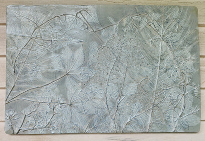Plaster Botanical Bas Relief Artwork