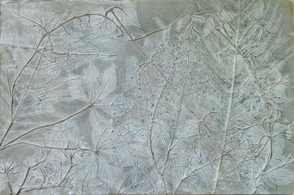 Plaster Botanical Bas Relief Artwork