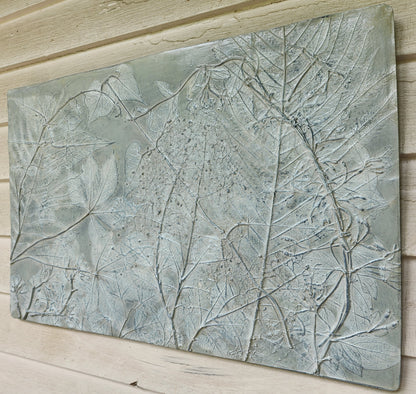 Plaster Botanical Bas Relief Artwork
