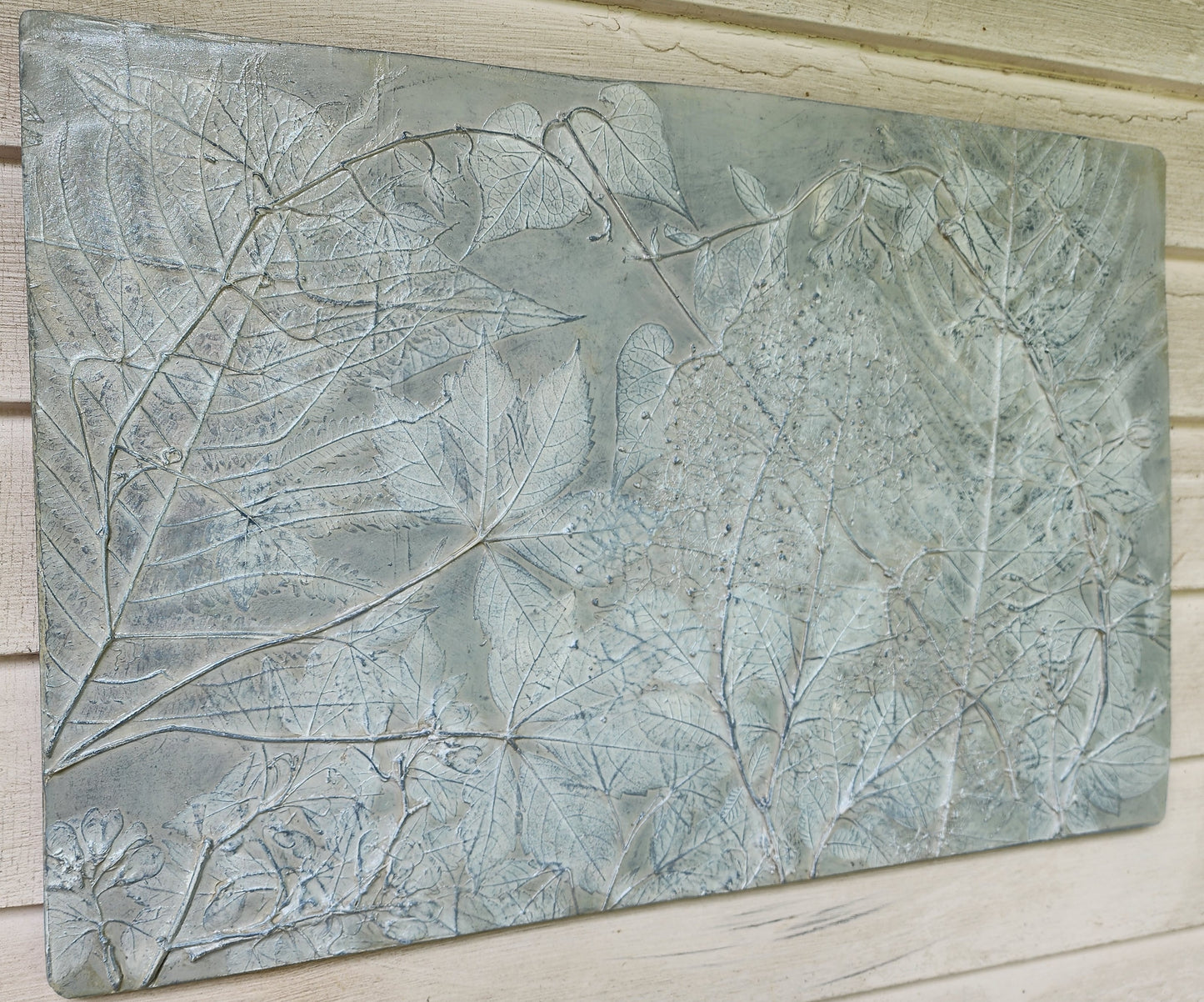 Plaster Botanical Bas Relief Artwork