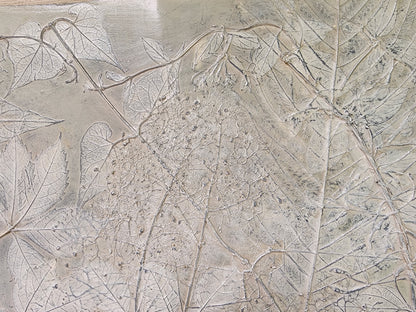 Plaster Botanical Bas Relief Artwork