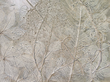 Plaster Botanical Bas Relief Artwork