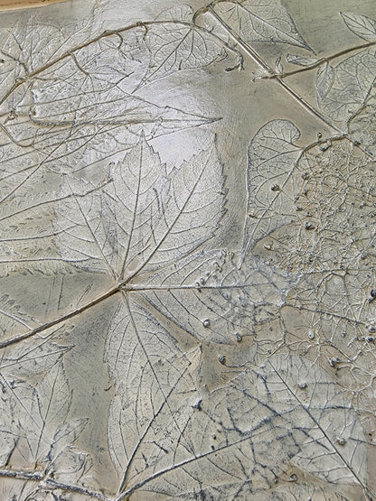 Plaster Botanical Bas Relief Artwork