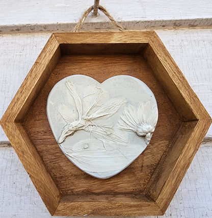 Plaster Botanical Bas Relief Artwork