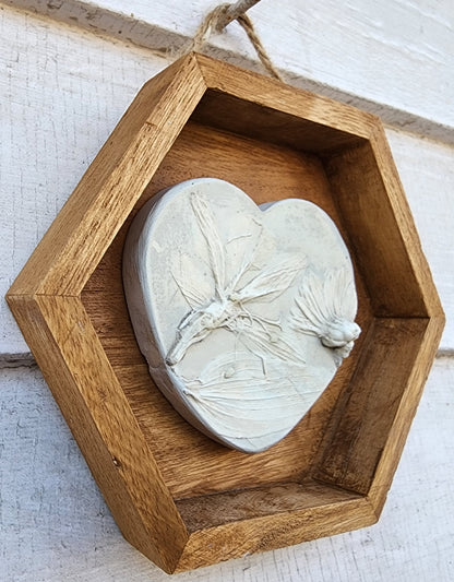 Plaster Botanical Bas Relief Artwork