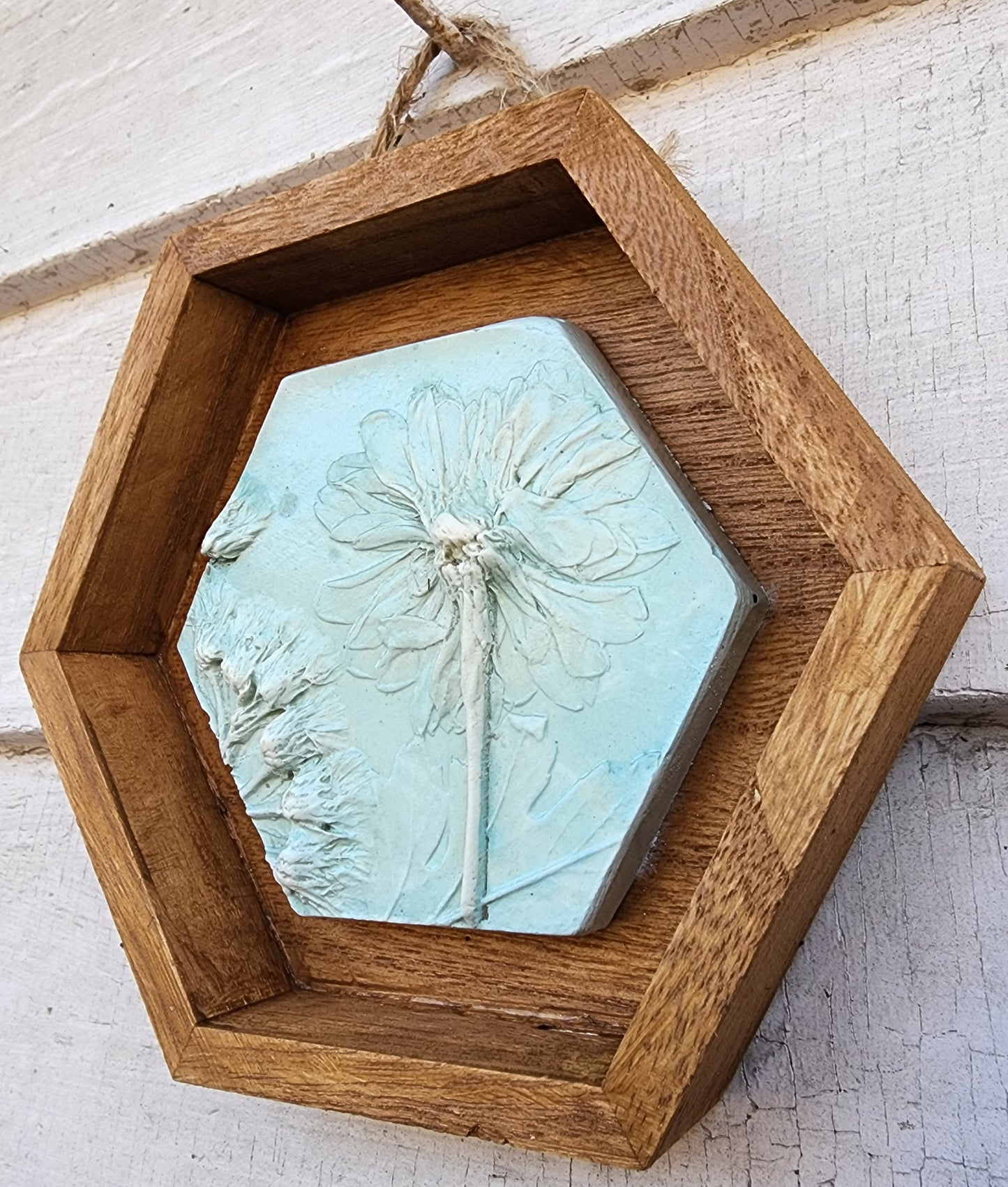 Plaster Botanical Bas Relief Artwork