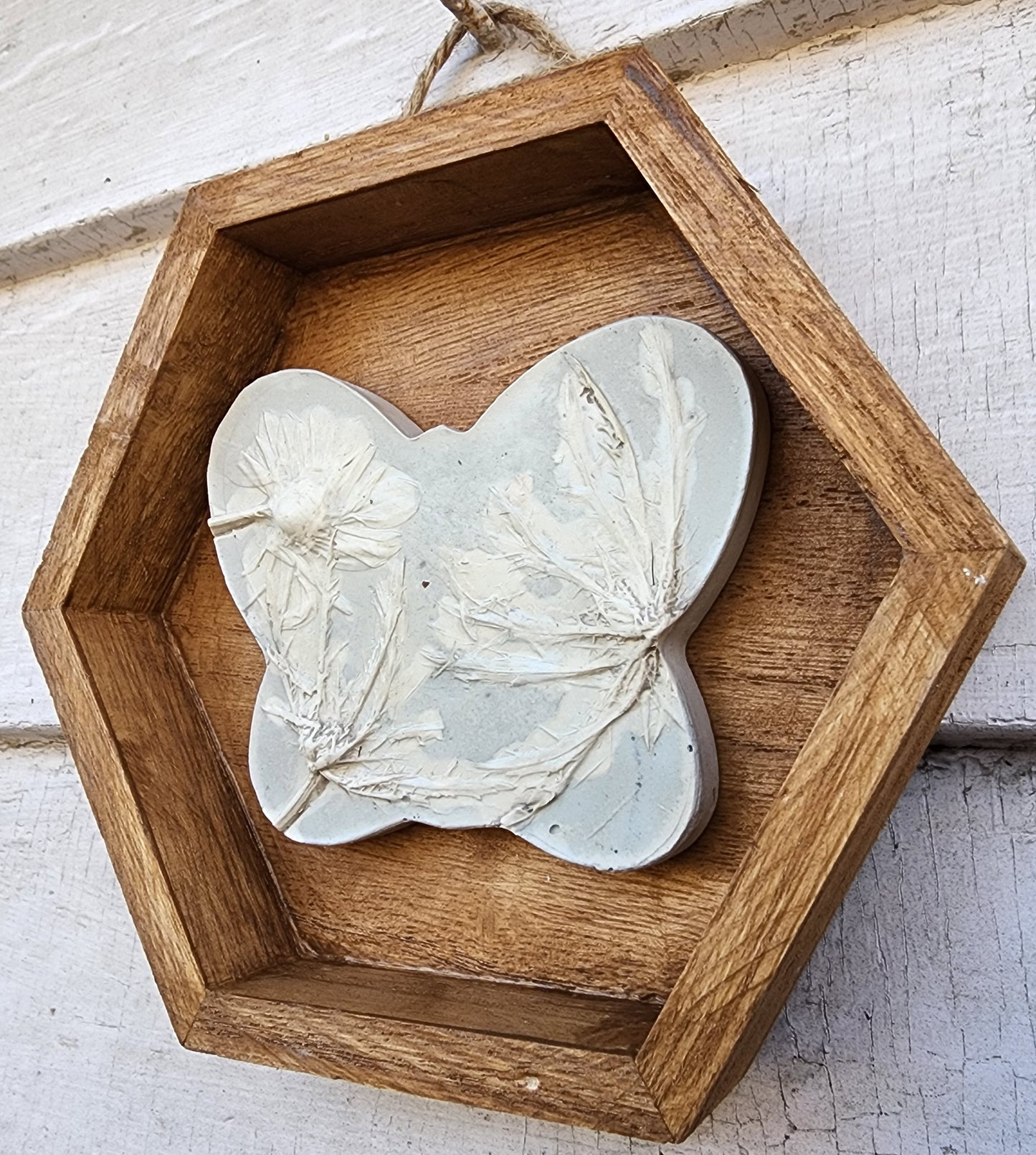 Bas-relief botanique en plâtre