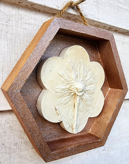 Plaster Botanical Bas Relief Artwork