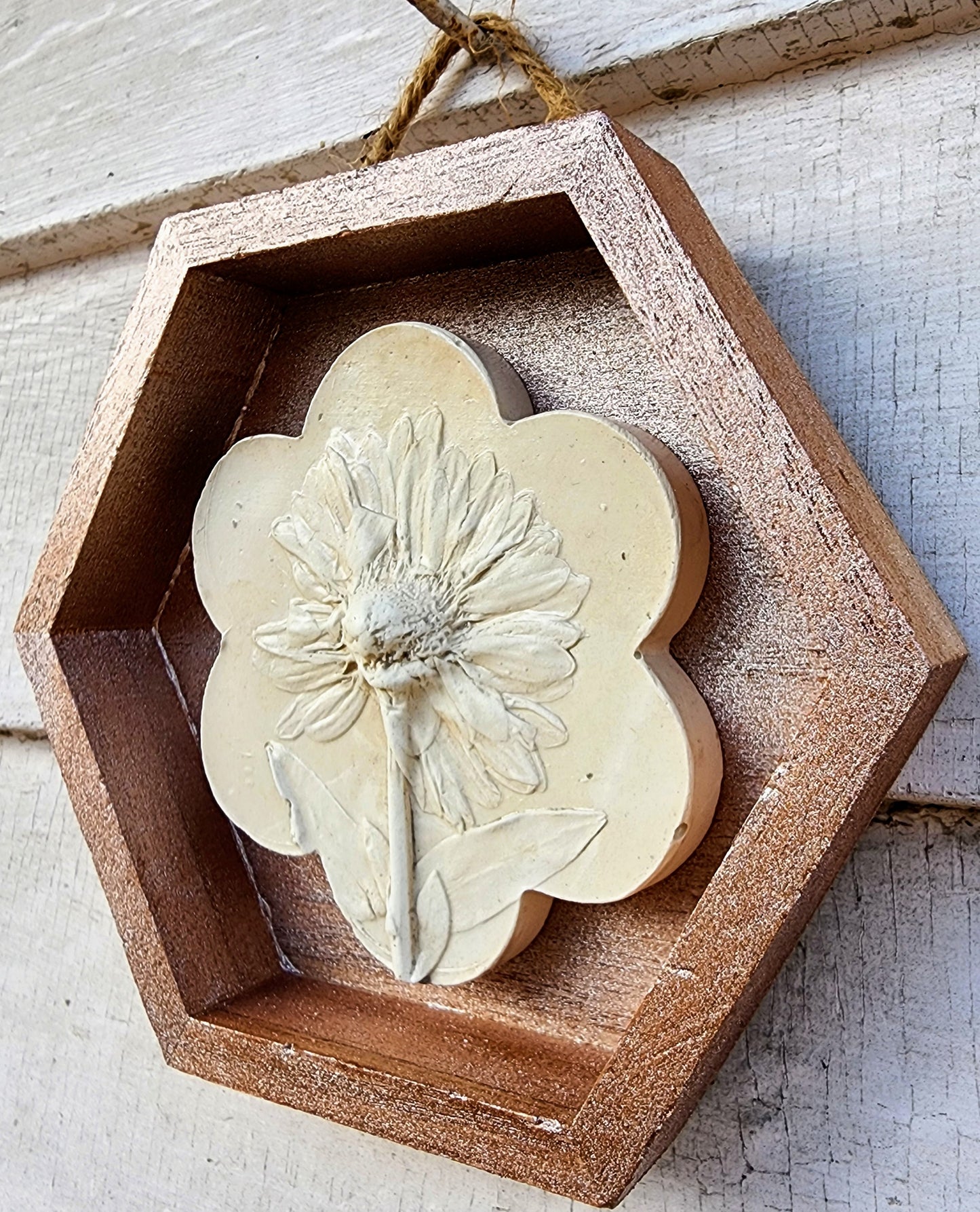 Plaster Botanical Bas Relief Artwork