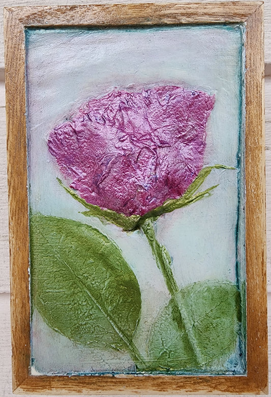 Plaster Botanical Bas Relief Artwork