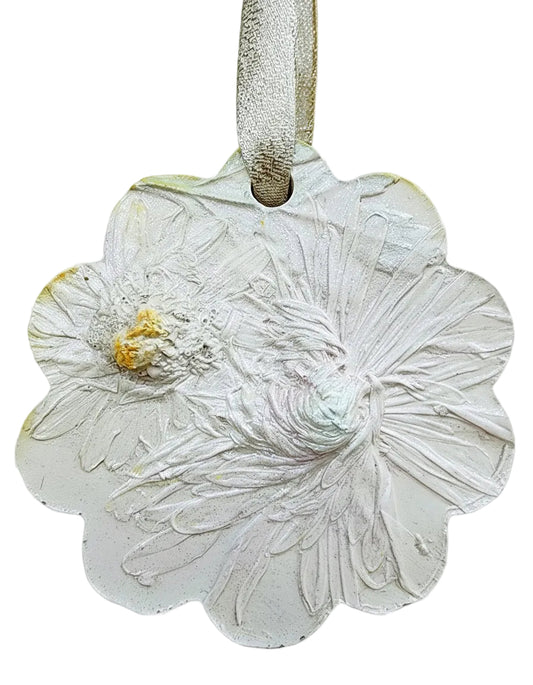 Plaster Botanical Bas Relief Artwork