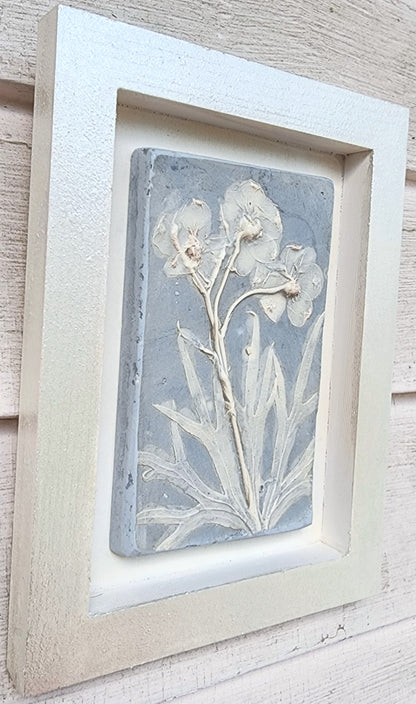 Plaster Botanical Bas Relief Artwork