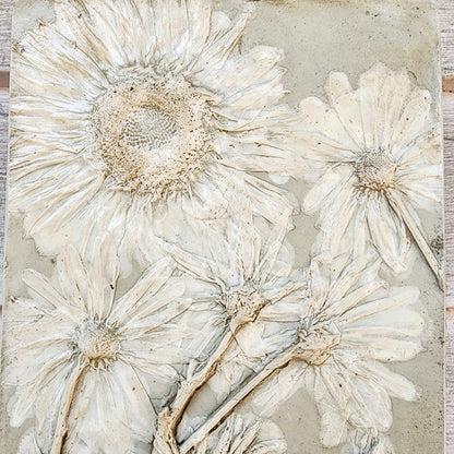 Plaster Botanical Bas Relief Artwork