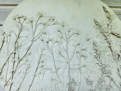 Plaster Botanical Bas Relief Artwork